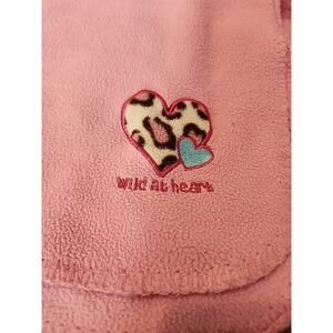 CUTIE PIE Pink Baby Blanket HTF Wild‎ At Heart 2015 Giraffe Animal Hearts